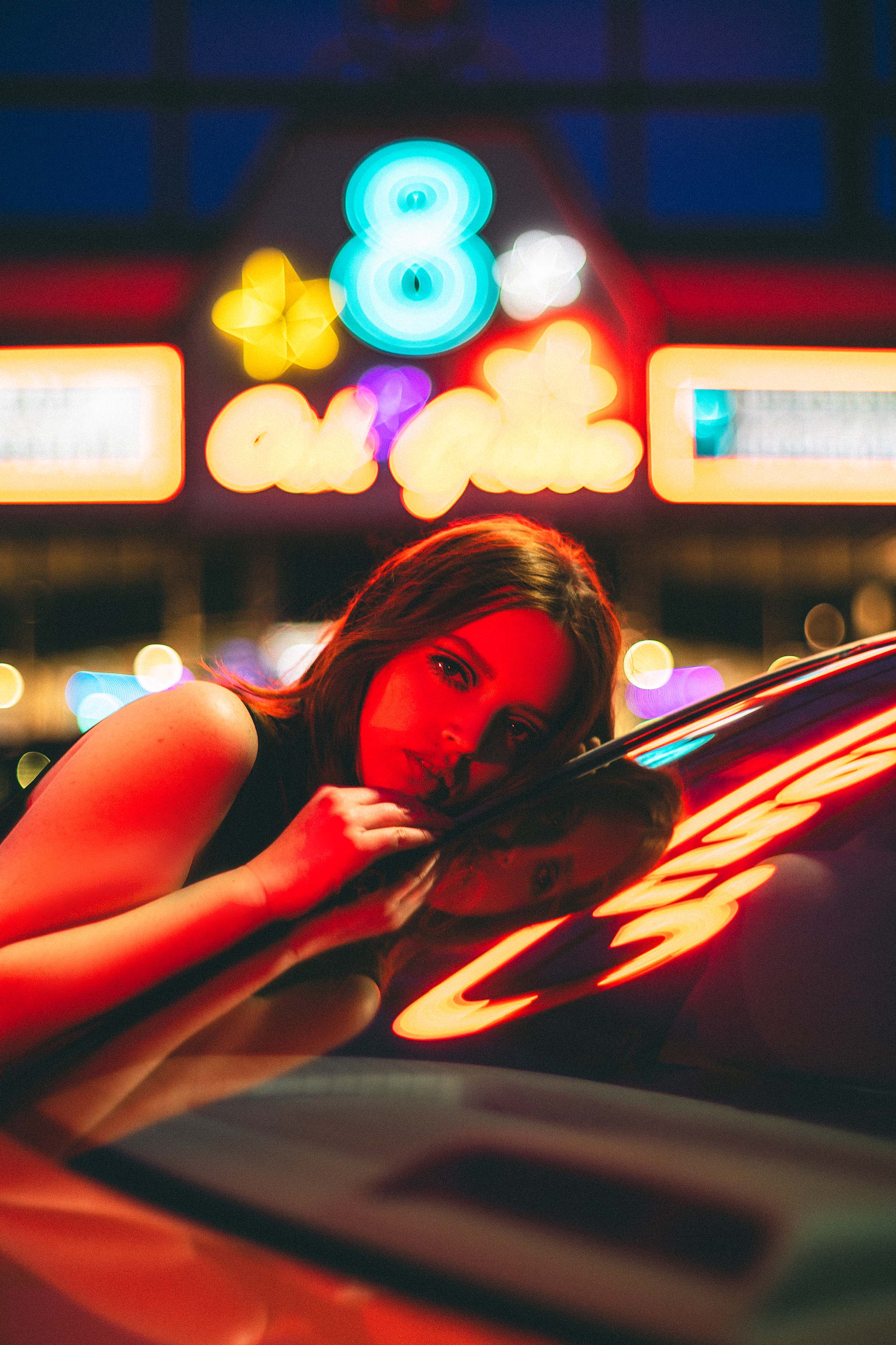 Cinematic Portraits with Vintage Flair by a Movie Theater — photograph 7 of 35